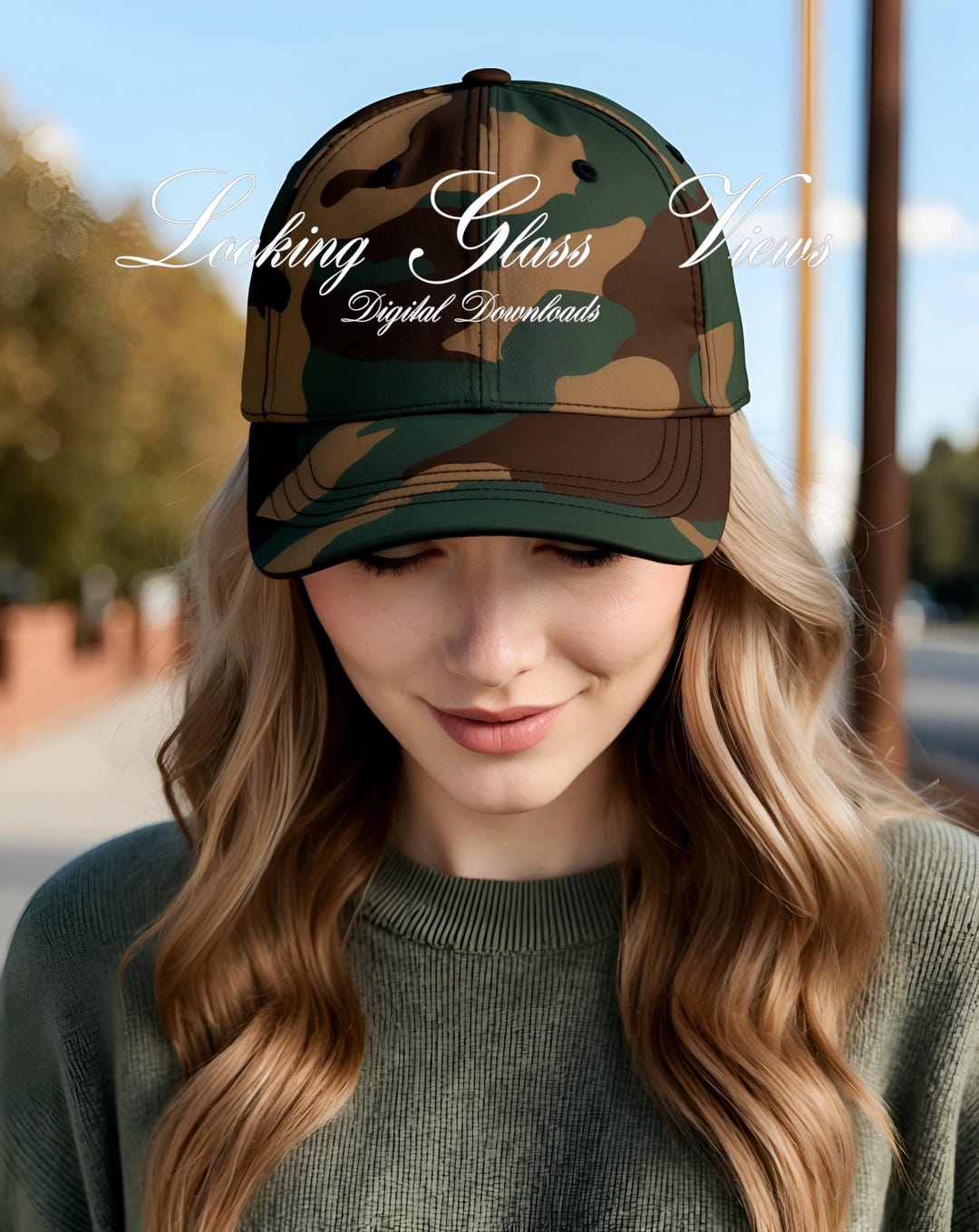 Camouflage Hat Mockup Embroidery Hat Mockup Classic Dad Cap Mockup ...