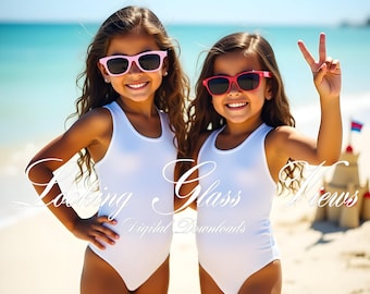 Drag and Drop Mockup Kids One Piece Swimsuit Mockup Printful All Over Print Kids Swimsuit Mockup Printful AOP Swimsuit Mockup AOP Mockup