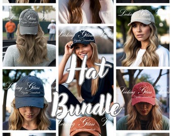 Womens Distressed Hat Mockup Bundle District DT600 Mockup District DT600 Distressed Cap Mockup Lifestyle Mockup DT600 Printify Hat Mockup