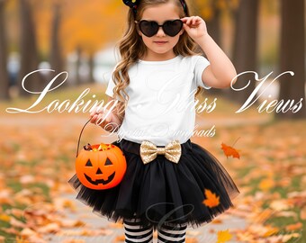Kids Halloween Mockup Bella Canvas 3001Y White T-Shirt Mockup Kids Shirt Mockup Fall Mockup Child Mockup Girls T-Shirt Mockup Costume Mockup
