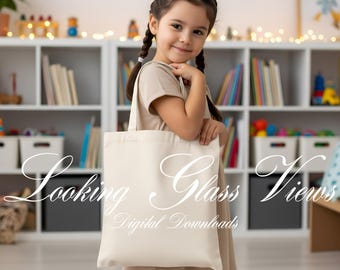 Mockup de sacola de lona, mockup de sacola feminina, mockup de sacola infantil, mockup de sacola para livros infantil, mockup de sacola infantil personalizada.