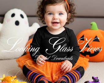 Halloween Baby Mockup Black Rabbit Skins 4411 Mockup Fall Infant Bodysuit Mockup Diaper Shirt Mockup Infant Long Sleeve Snap up Shirt Mockup
