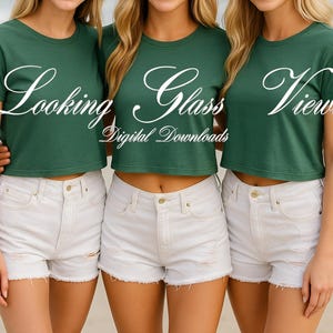 Bachelorette Mockup Girls Trip Mockup Next Level 5080 Royal Pine Crop Top Mockup Fitted Tee Mock Next Level 5080 Crop Top Best Friends Mock
