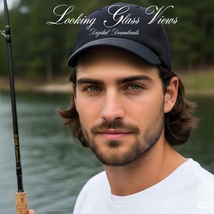 Black Classic Dad Hat Mockup Black Baseball Cap Mockup Printify Hat Mockup Fishing Hat Mockup Nature Mockup Mens Lifestyle Outdoor Mockup