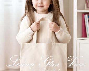 Canvas Tote Bag Mockup Toddler Tote Mockup Child Tote Mockup Kids Book Tote Mockup Childrens Tote Bag Mockup Personalized Tote Bag Mockup