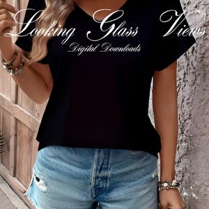 Bella Canvas 3005 Mockup V-Neck T-Shirt Mockup Black T-shirt Mockup Summer Mockup Black V-Neck Mockup Trendy Influencer Mockup V Neck Mockup