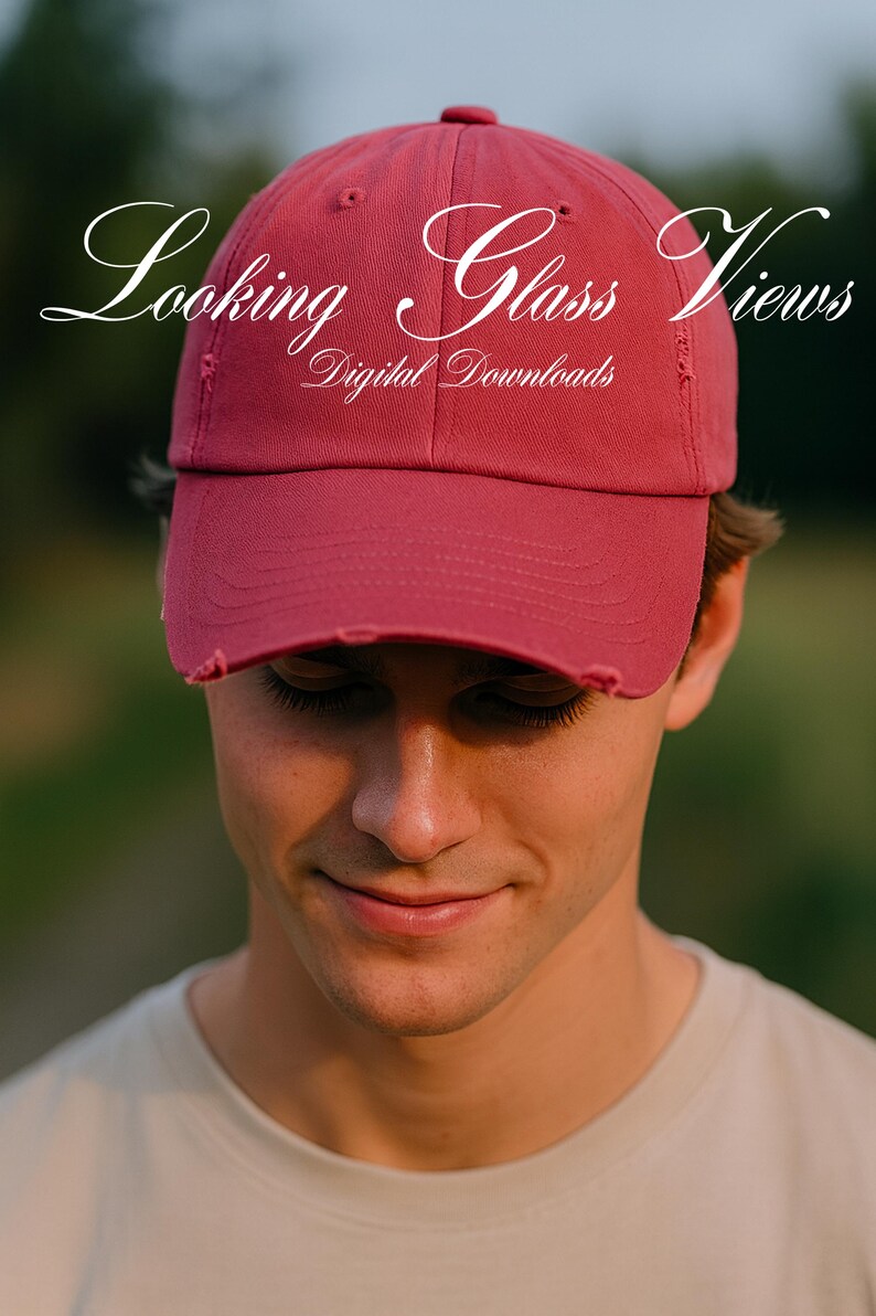 Distressed Hat Mockup Bundle District DT600 Mockup District DT600 Distressed Cap Mockup Lifestyle Cap Mockup DT600 Print on Demand Hat Mock image 10