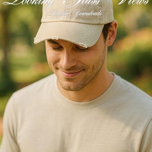 Distressed Hat Mockup Bundle District DT600 Mockup District DT600 Distressed Cap Mockup Lifestyle Cap Mockup DT600 Print on Demand Hat Mock image 2
