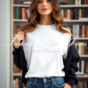 Influencer Mockup Bookish Mockup Book Lover Mockup Reader Mockup Library Mockup School Mockup Student Mockup White Bella Canvas 3001 Mock
