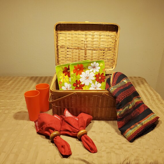 Vintage picnic basket