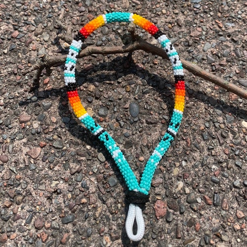 Native Style Beaded Wrist Keychain Ethnic Style Wristlet Etsy