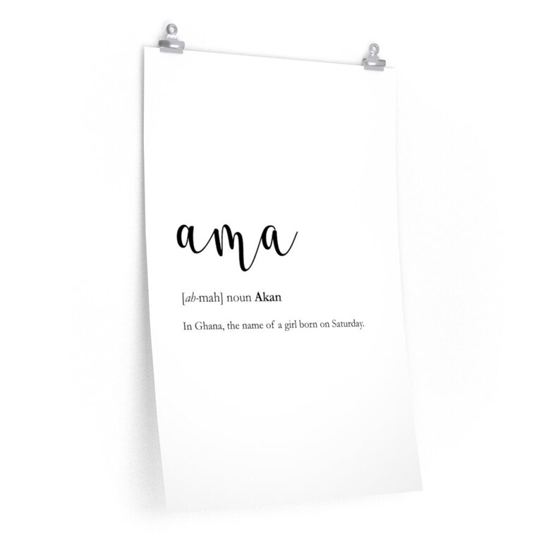 Ama Definition Poster Design by Adwoa Etsy