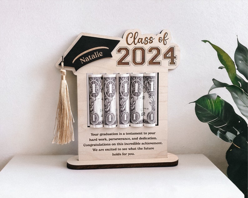 2024 Graduation Gift Money Holder Frame Custom Graduation Gift Message, Handmade gift, Custom Graduation Gifts, Gift for Her, Gift for Him image 1