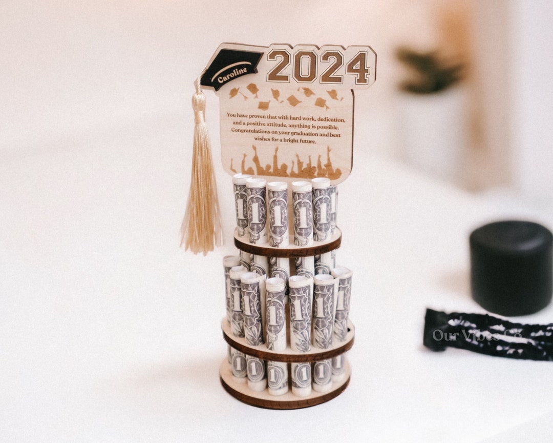 2024 Graduation Money Tree Holder Handmade Gift, Custom Graduation Gift