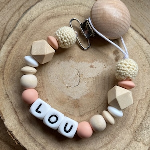 Personalized pacifier clip