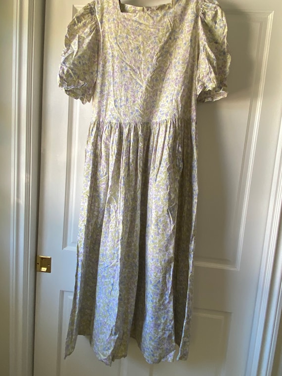 Laura Ashley Vintage Dress with Puff Sleeves - Siz