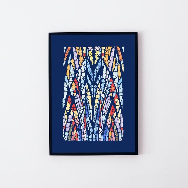 Washington DC LDS Temple Stained Glass Watercolor Print, LDS temple watercolor, lds temple painting, temple art, missionary gift, lds art