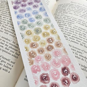 Hand-Painted Watercolor Bookmarks, Floral Bookmark, Handmade Gift for Book Lover, Book Nerd, book club reader, book exchange, teacher gift
