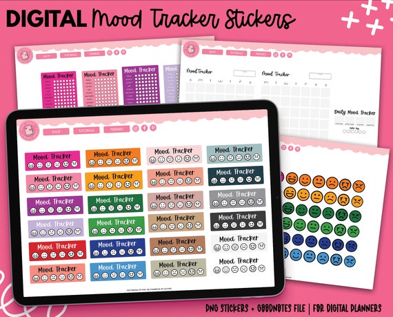 Mood Stickers | Digital Trackers | Digital Stickers | Digital Planner Stickers | Mood Trackers | Digital Mood Stickers