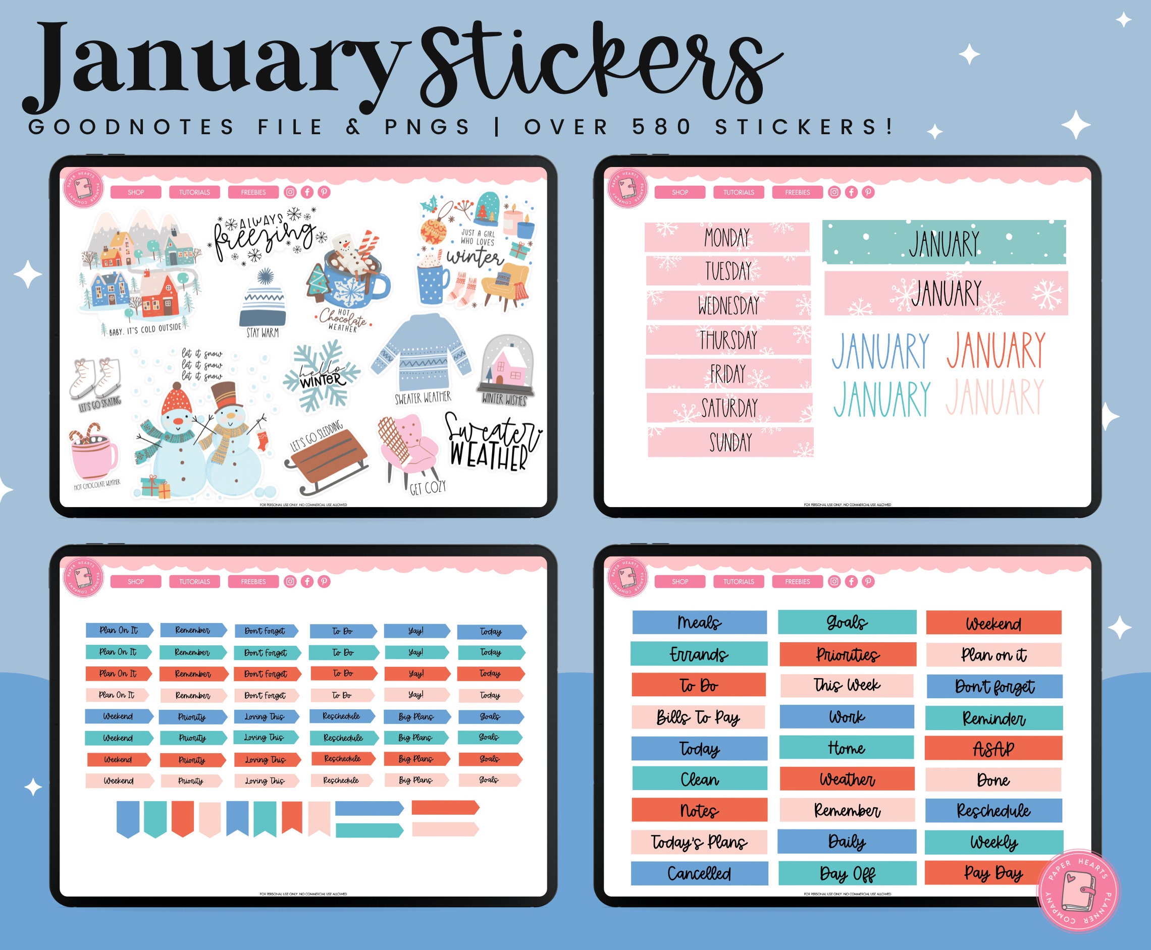 350 Winter Stickers - ActivePlanners, Elevate Your Planning –  ActivePlanners