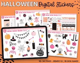 Halloween Digital Planner Stickers | Goodnotes Stickers | Digital Stickers | Halloween Stickers