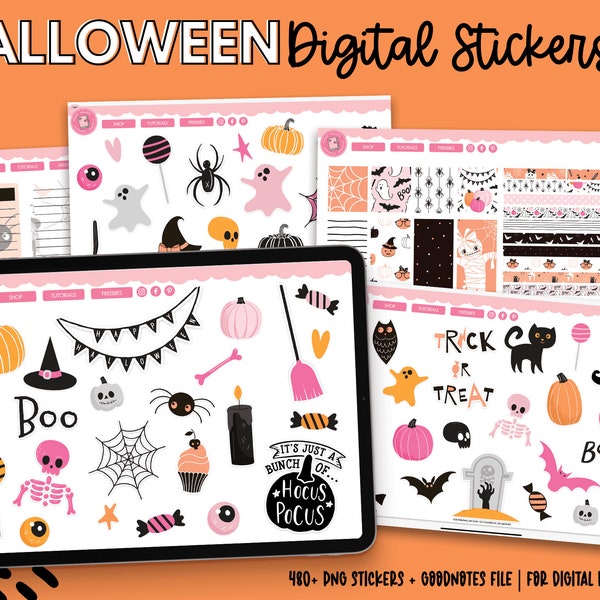 Halloween Digital Planner Stickers | Goodnotes Stickers | Digital Stickers | Halloween Stickers