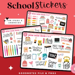 School Stickers | Digital Stickers | Goodnotes Stickers | PNG Stickers