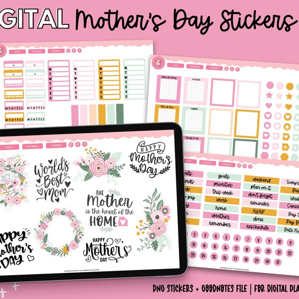 Mother's Day Stickers | Digital Stickers | Goodnotes Stickers