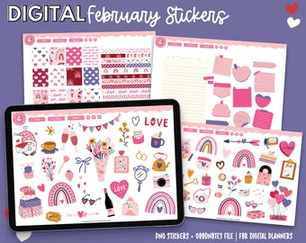 February Stickers - Etsy