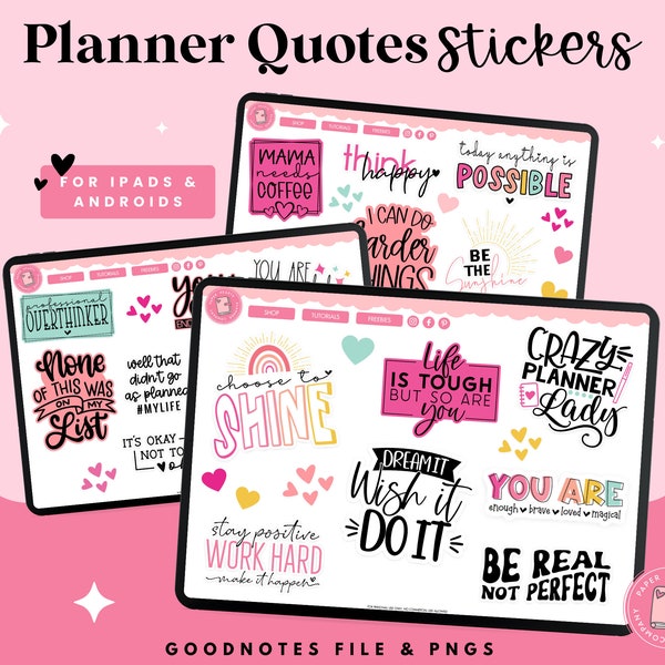 Quotes Digital Stickers | Fun Quotes Stickers | Goodnotes Stickers | PNG Stickers