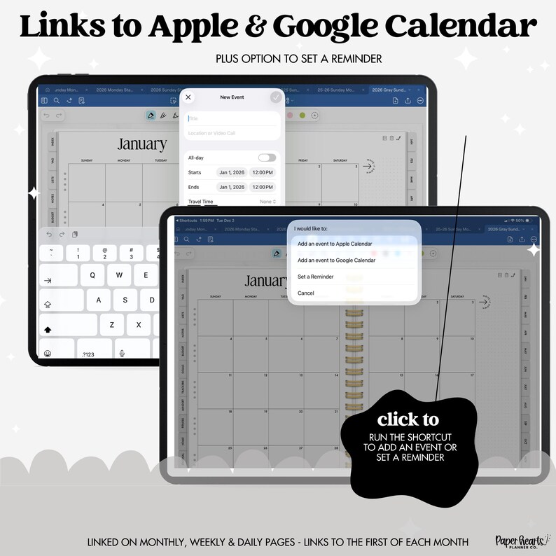 2026 Digital Planner for iPad & Goodnotes • Dated • Monthly, Weekly ...