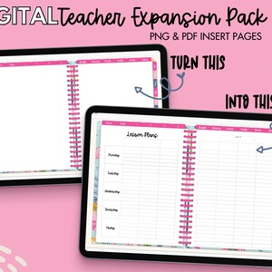 Teacher Planning Pages Digital Inserts for Digital Planners - Etsy