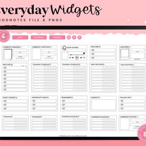 Digital Widgets | Everyday Widgets | Digital Stickers | Goodnotes Widgets | V2