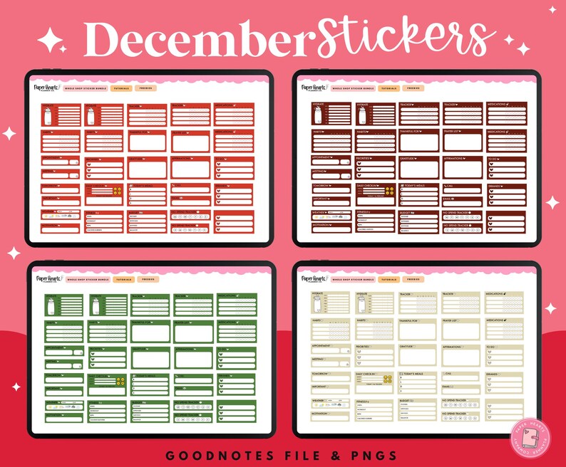 18 Dec Sticker December Stickers, December Goodnotes Stickers, Christmas Stickers ...