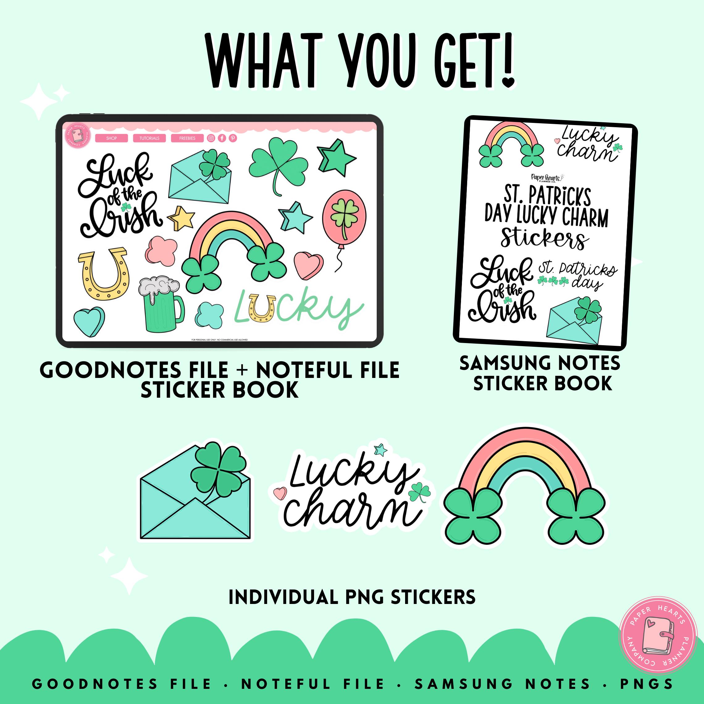 St. Patricks Day Digital Stickers for Digital Planners Including ...
