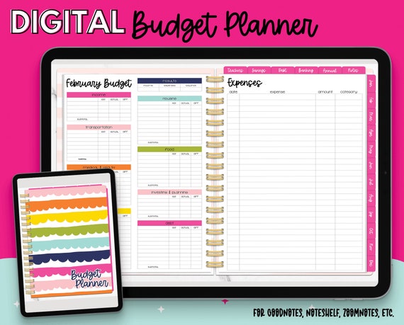 Digital Budget Planner | Digital Budget Tracker | Goodnotes Budget Planner | Digital Budget Binder