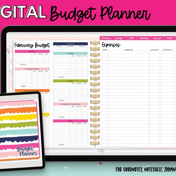 Digital Budget Planner | Digital Budget Tracker | Goodnotes Budget Planner | Digital Budget Binder