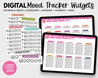 Stimmung Tracking Widgets | Stimmungs Planung Widgets | Digitales Stimmung Tracking Widgets | Digitale Stimmungs-Tracker | Digitale Planer Widgets