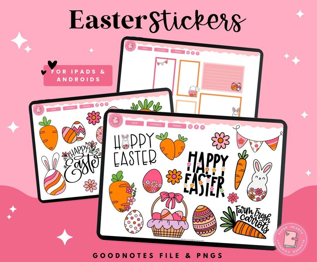 Easter Digital Stickers | March Stickers | Easter Stickers | Goodnotes ...