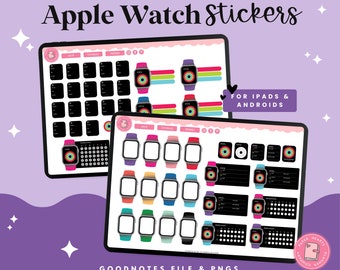 Apple Watch Fitness Rings Stickers | Goodnotes Stickers | PNG Stickers