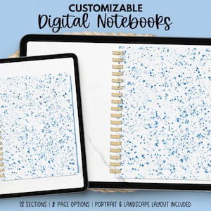 Blue Digital Notebook | Blue Digital Journal | Digital Notebook | Digital Journal | Goodnotes Notebook | Noteshelf Notebook