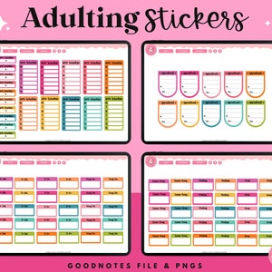 Adult Stickers | Digital Stickers | Goodnotes Stickers | Noteshelf Stickers | iPad Stickers | Adulting Sticker Set | Digital Sticker Set image 4