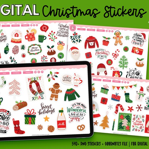Christmas Goodnotes Stickers/ Winter Digital Stickers/ Etsy