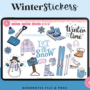 Winter Stickers | Winter Digital Stickers | Goodnotes Stickers | PNG Stickers | Digital Planner Stickers