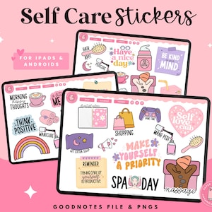 Self Care Stickers | Self Love Stickers | Digital Stickers | Goodnotes Stickers | PNG Stickers