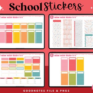 School Stickers | Digital Stickers | Goodnotes Stickers | PNG Stickers ...