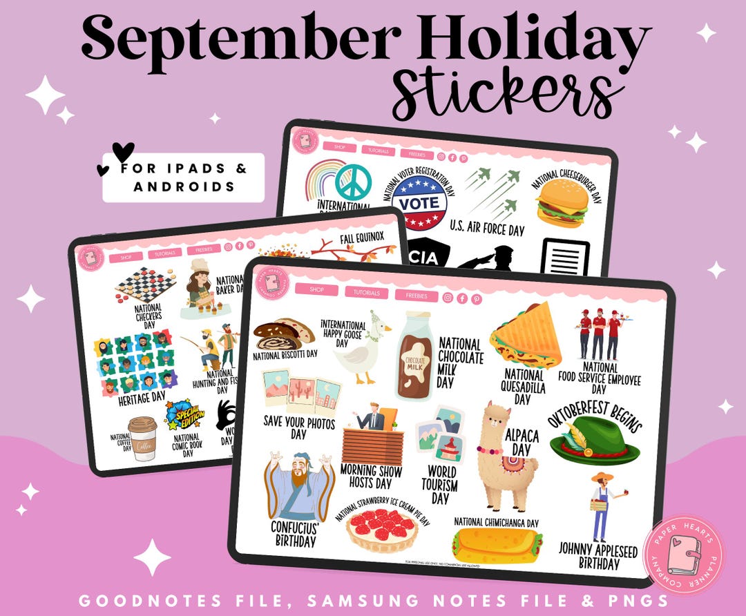 September Holiday Stickers | Wacky Holidays | Planner Holiday Stickers ...