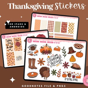 Erntedank Digitale Aufkleber | Herbst Digitale Aufkleber | Herbst Sticker | Thanksgiving-Planer Aufkleber