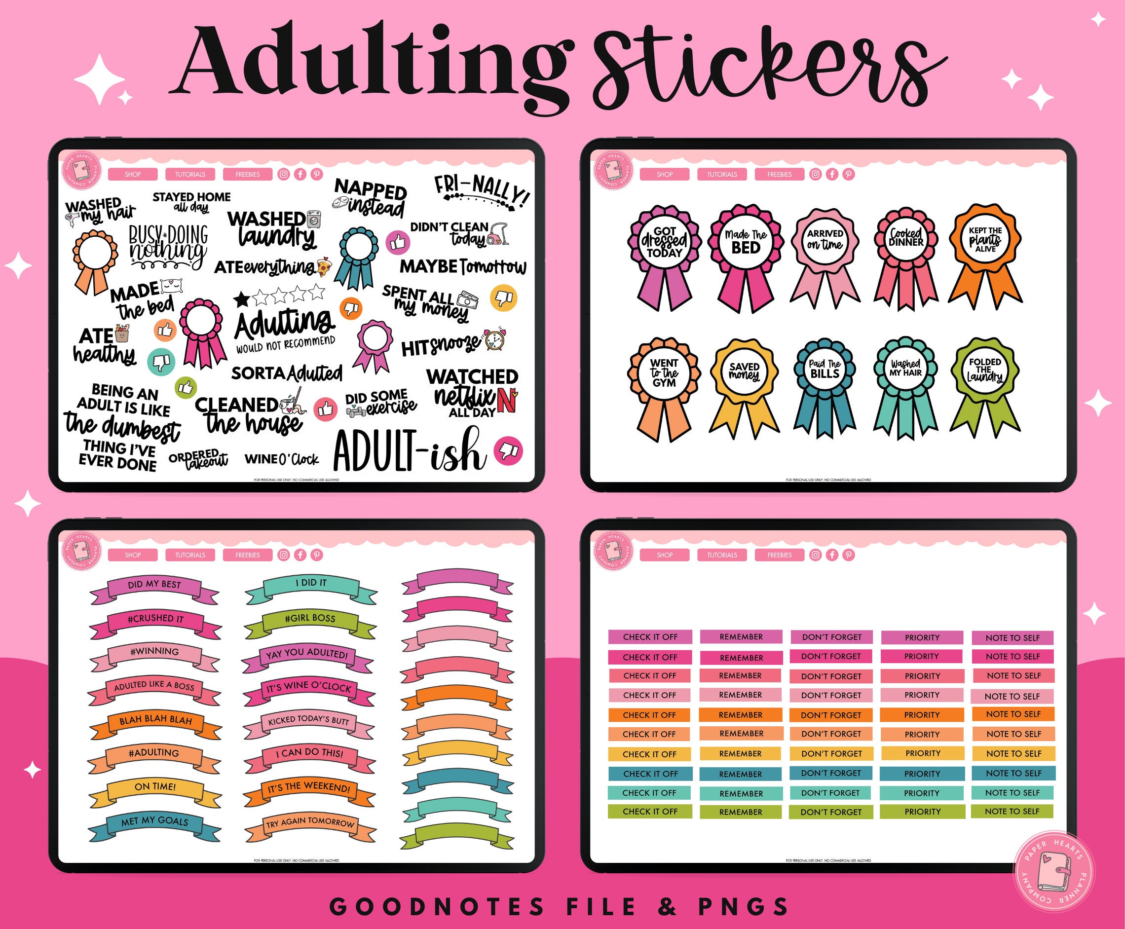 Adult Stickers | Digital Stickers | Goodnotes Stickers | Noteshelf ...