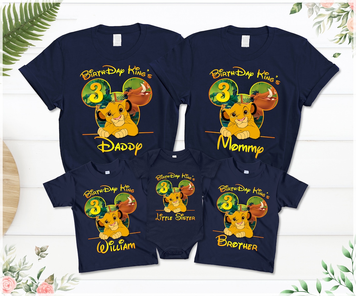 Lion King Birthday Shirt Lion King Family Matching Shirt Etsy